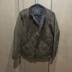 J.Crew Sussex Quilted Barn Jacket Olive Green Men’s M